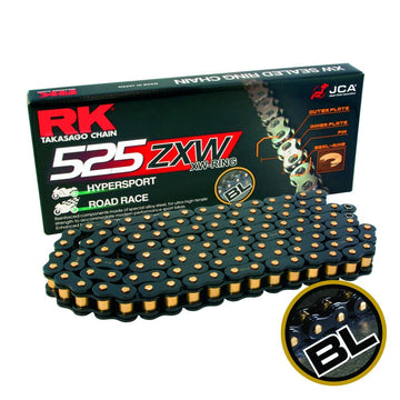 Buy black-line-black-and-gold RK 525 ZXW XW-Ring Chain 118 Links - Choice of Colour