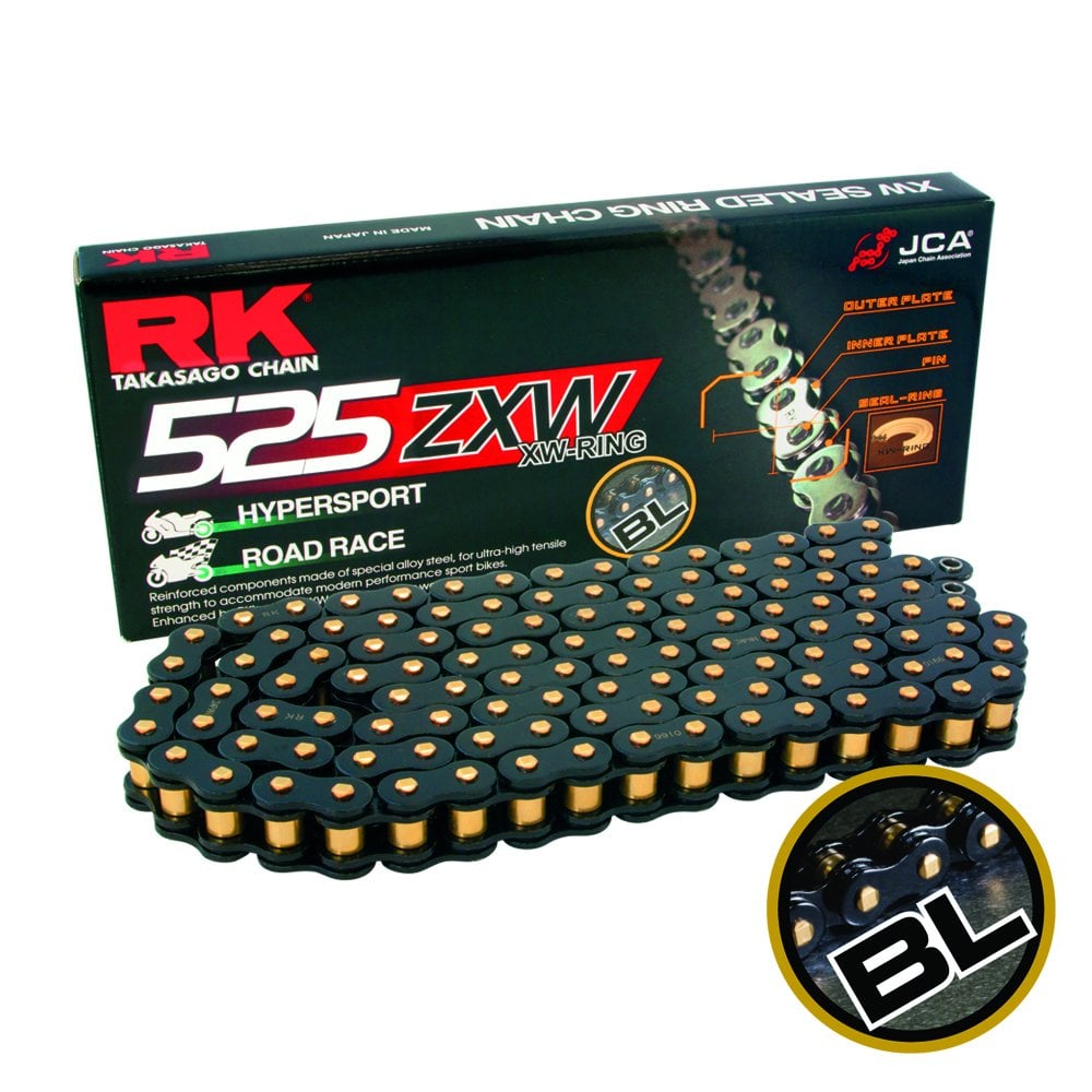 Buy black-line-black-and-gold RK 525 ZXW XW-Ring Chain 114 Links - Choice of Colour