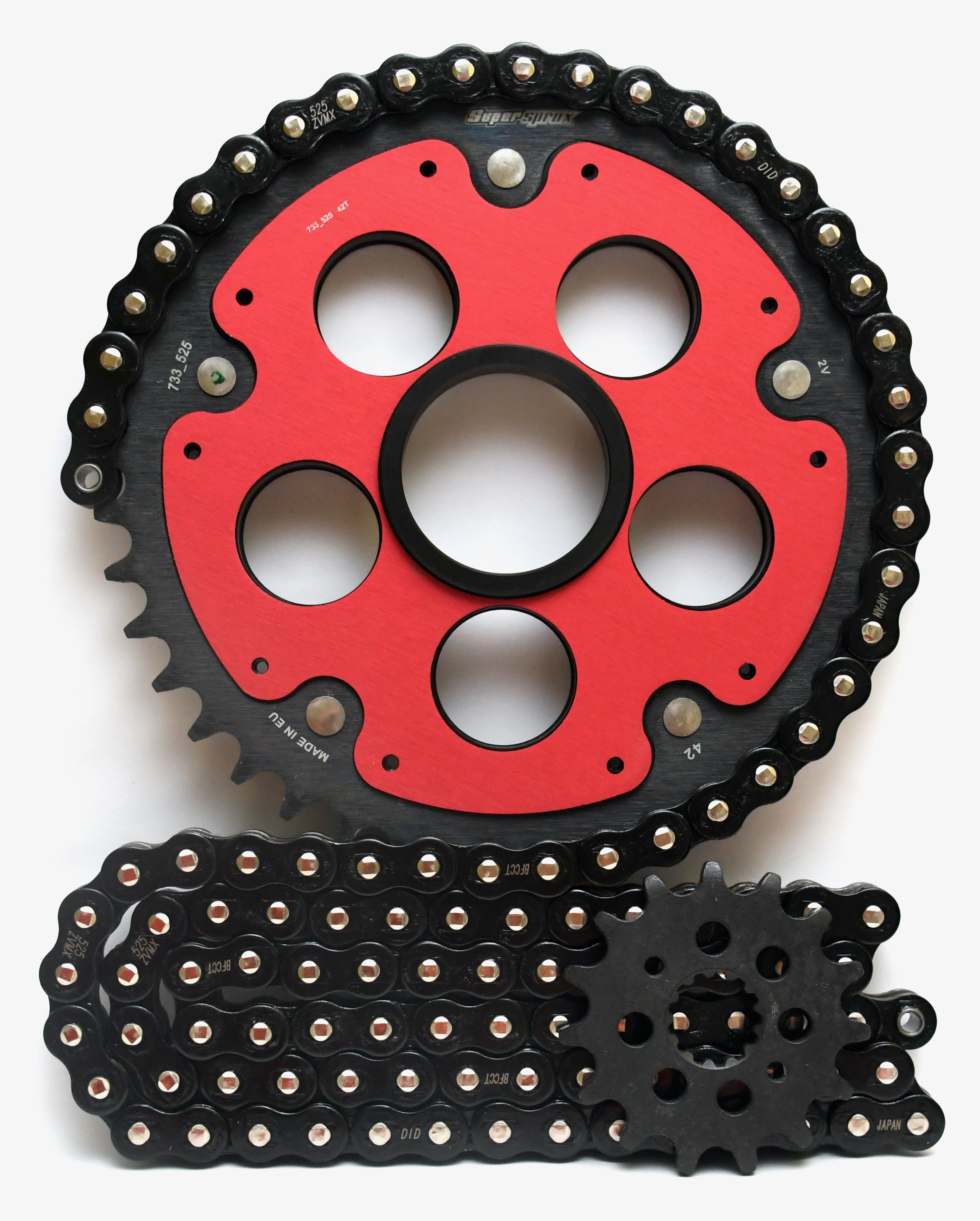 Supersprox Chain & Sprocket Kit for Ducati 1100 Hypermotard Evo 2010-2012 - Standard Gearing