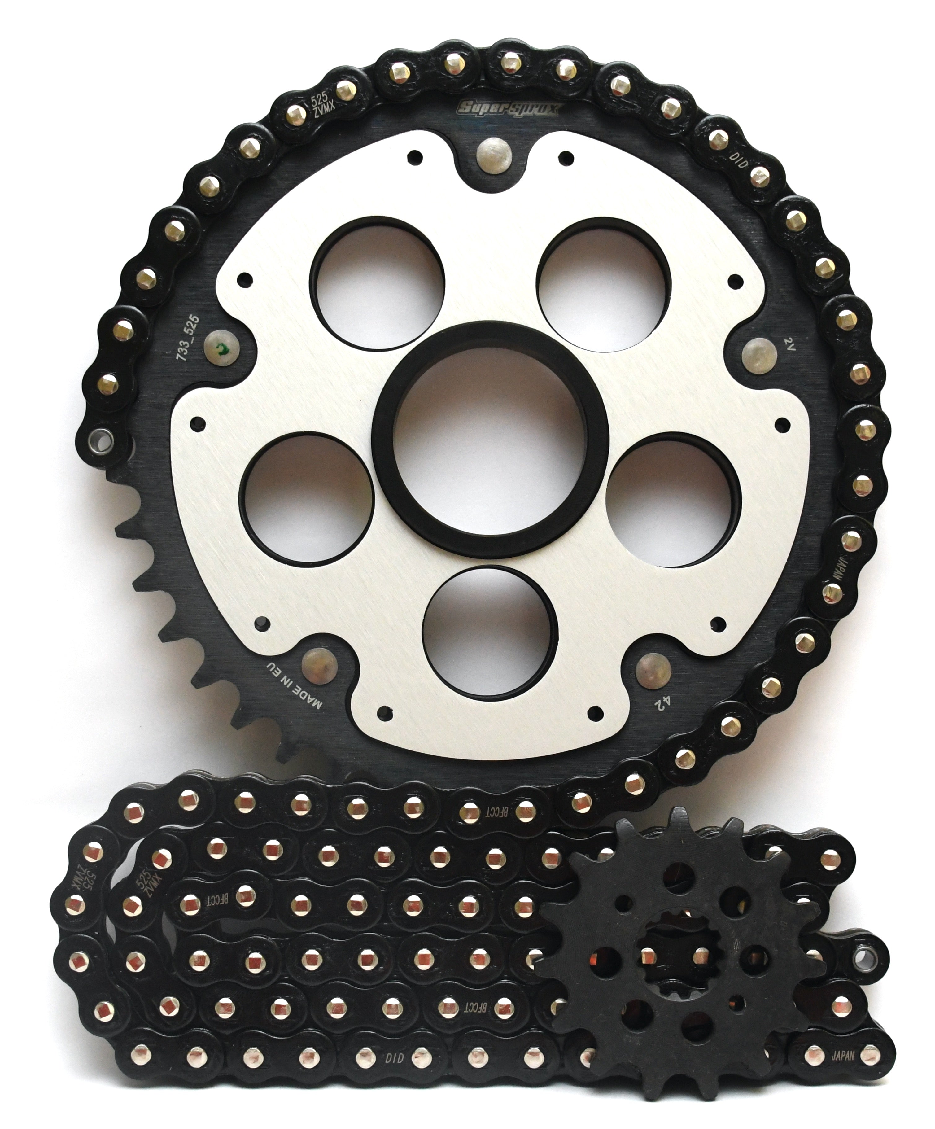 Supersprox Chain & Sprocket Kit for Ducati 1100 Hypermotard Evo 2010-2012 - Standard Gearing