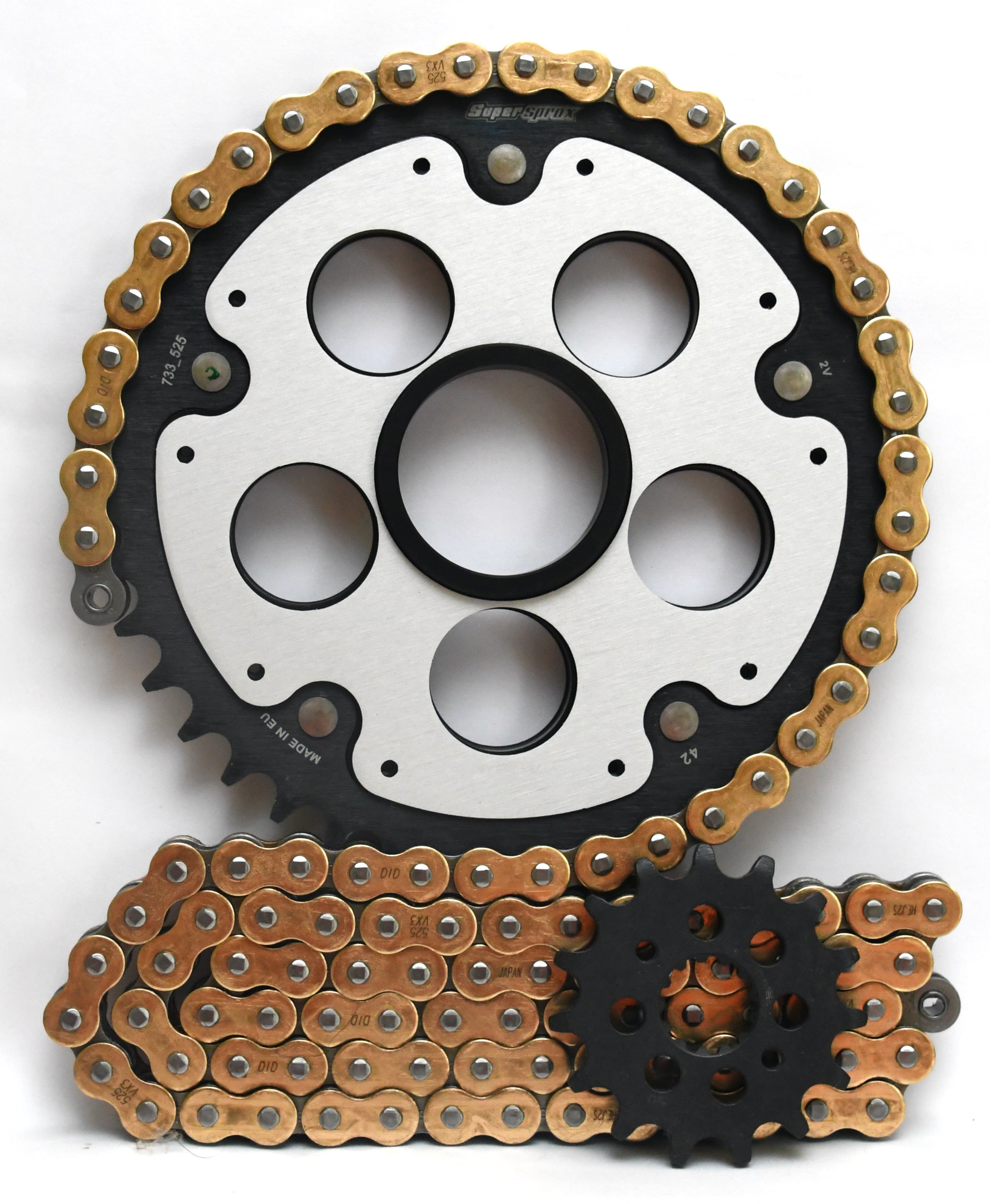 Supersprox Chain & Sprocket Kit for Ducati 1100 Hypermotard Evo 2010-2012 - Standard Gearing