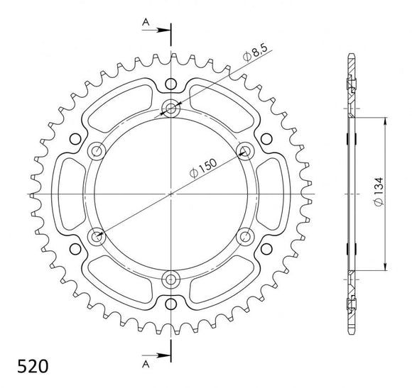 Supersprox Stealth Rear Sprocket RST-460:51