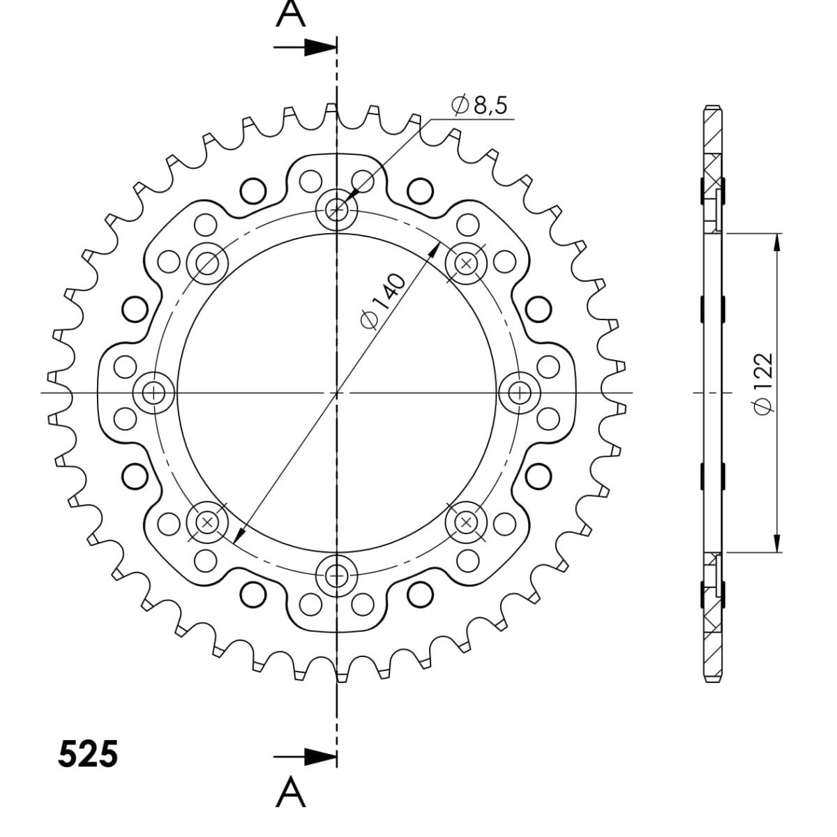 Supersprox Stealth Rear Sprocket RST-474:42
