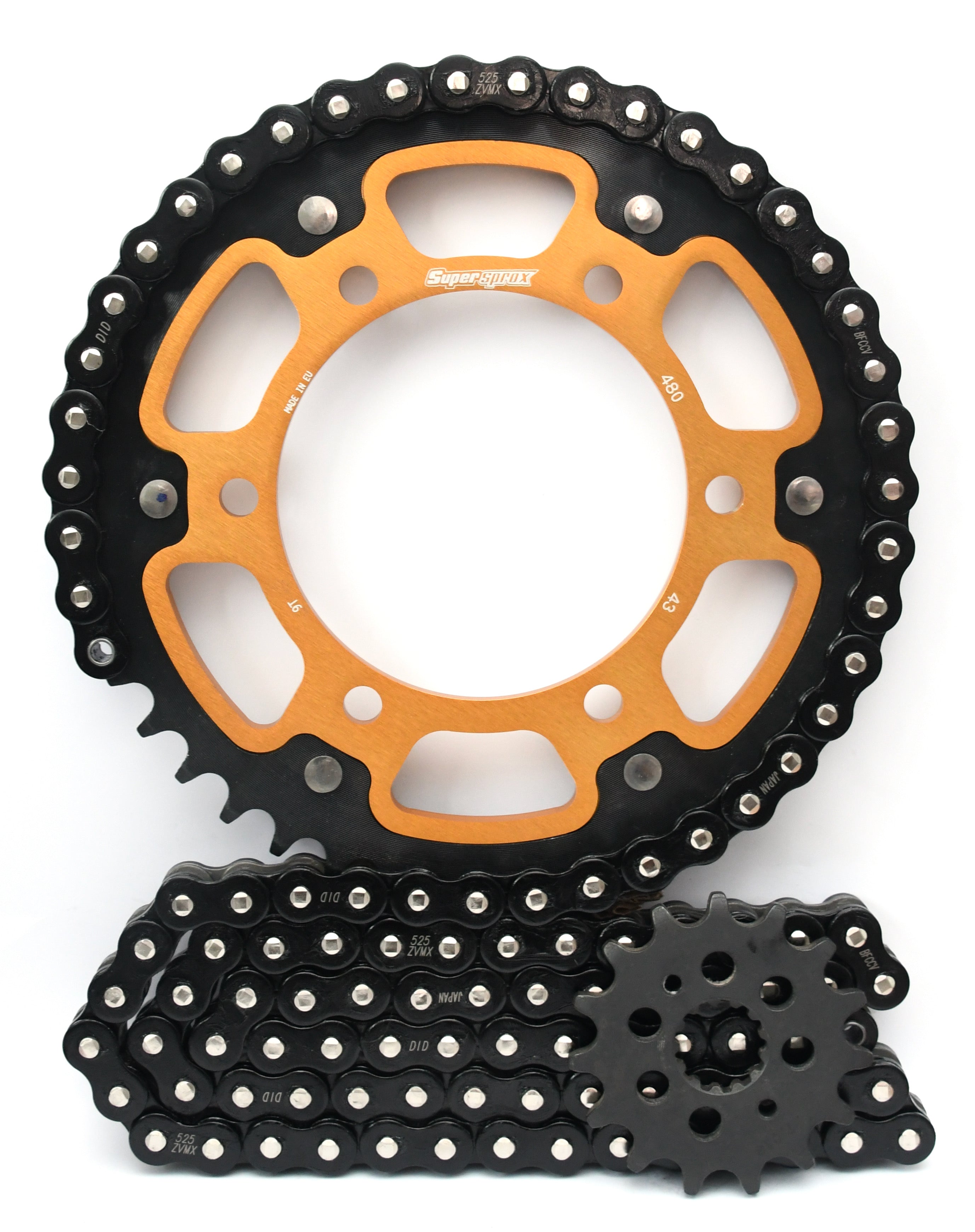 Supersprox Chain & Sprocket Kit for Aprilia RSV4 1000 RR/RF 2015-2018 - Standard Gearing