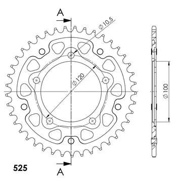 Buy silver Supersprox Rear Sprocket 7026 - Choose Your Gearing