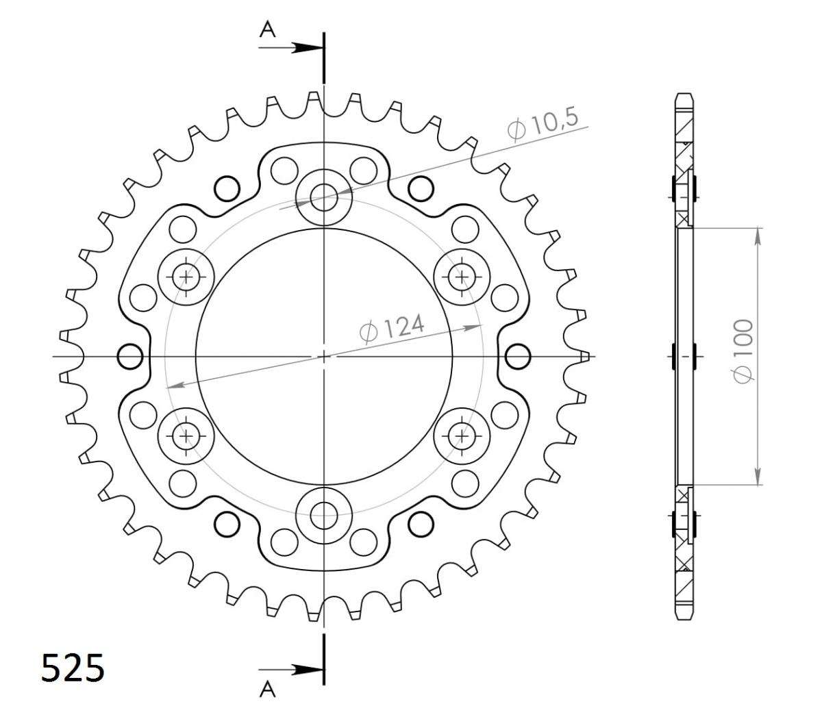 Supersprox Stealth Rear Sprocket RST-745:40 - Standard - 0