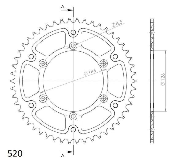 Supersprox Stealth Rear Sprocket RST-808:48