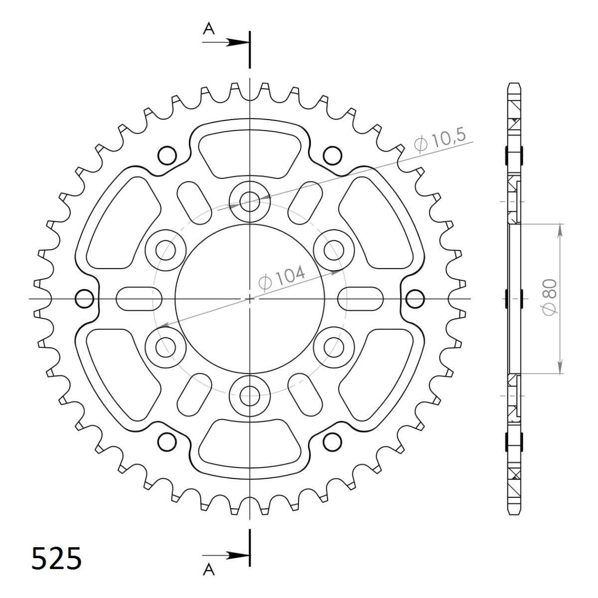 Supersprox Stealth Rear Sprocket RST-1489:44