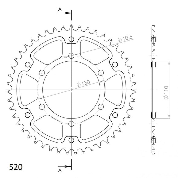 Supersprox Stealth Sprocket RST-486:43