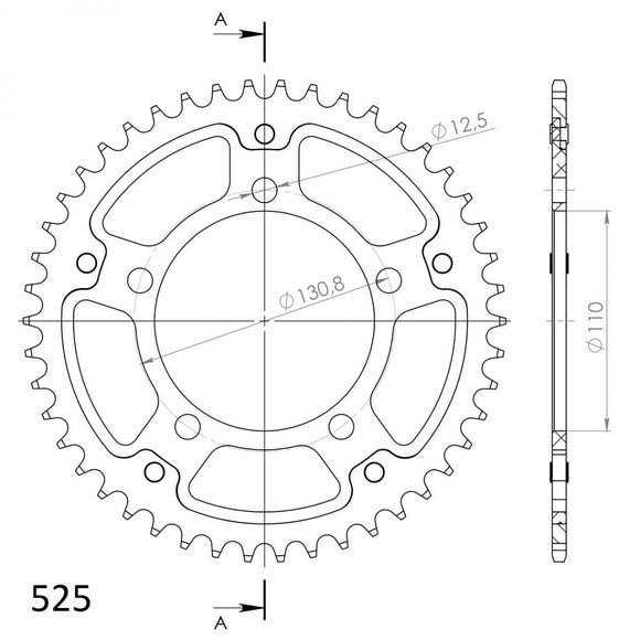 Supersprox Stealth Rear Sprocket RST-7:44