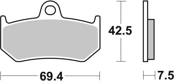 SBS Street Sinter Brake Pads 763LS - Rear