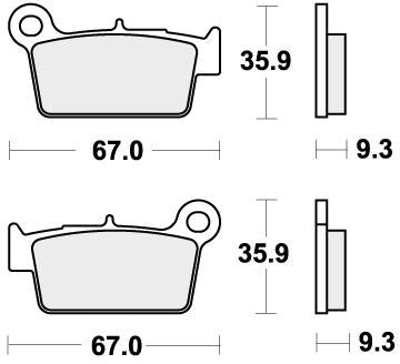 SBS 790CS Carbon Off-Road Brake Pads