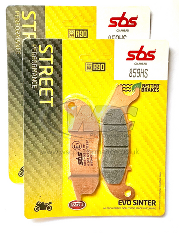 SBS 859HS Street Sinter Brake Pads (Full Front Set - 2 Packs)