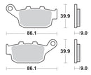 SBS Street Sinter Brake Pads 881LS - Rear-2