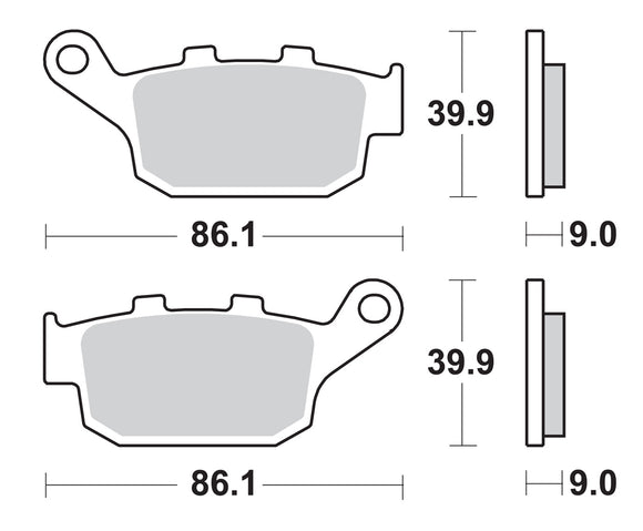 SBS Street Sinter Brake Pads 881LS - Rear
