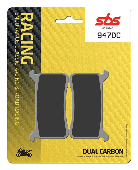 SBS 947DC Dual Carbon Racing Brake Pads (Full Front Set - 2 Packs)