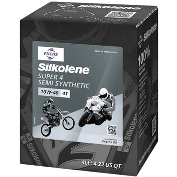 Fuchs Silkolene Super 4 Semi Synthetic Engine Oil 10W40 4L Cube