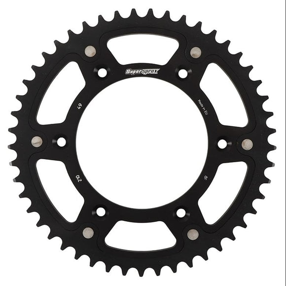 Black sprocket with 'SuperSprox' Stealth Sprocket RST-210:49-BLK