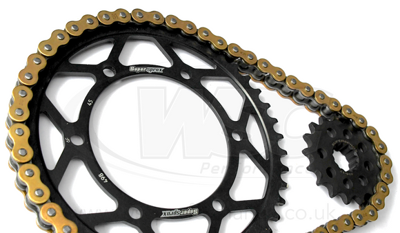 Supersprox Chain & Steel Sprocket Kit for Yamaha YZF R1 2009-2014 - Standard Gearing