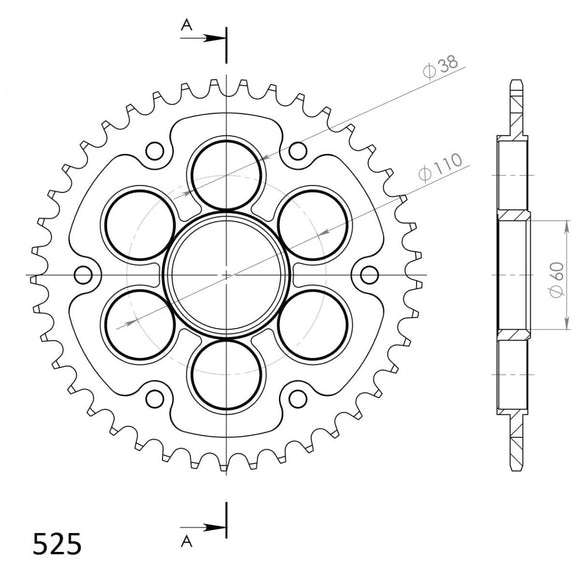 Supersprox Stealth Edge Rear Sprocket RSA-755_525:41
