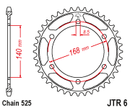 JT Steel Rear Sprocket JTR6.42 - Black-2