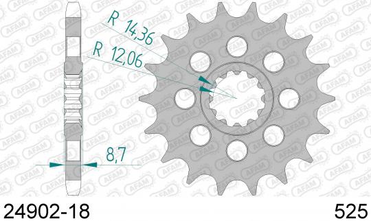 AFAM Front Sprocket - 24902-18