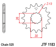 JT Front Sprocket JTF1183.18