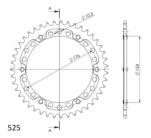 Supersprox Stealth Rear Sprocket RST-1346:44