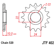 JT Front Sprocket JTF402.16