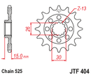 JT Steel Front Sprocket JTF404.17 (525 Pitch)-2