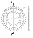 Supersprox Racing Steel Rear Sprocket RFE-2012:37-BLK-2