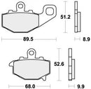SBS 687LS Street Sinter Rear Brake Pads-2