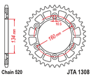 JT Racelite 48T Aluminium Racing Sprocket JTA1308.48-2