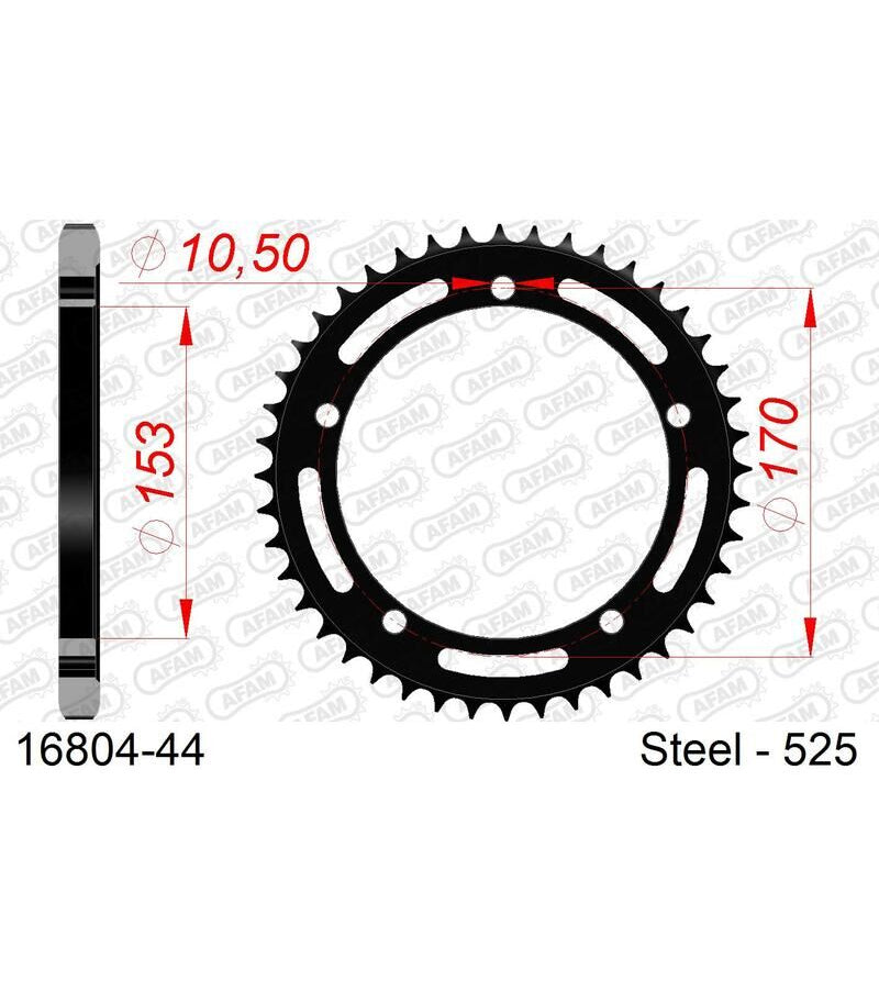 AFAM Steel Rear Sprocket 16804-44