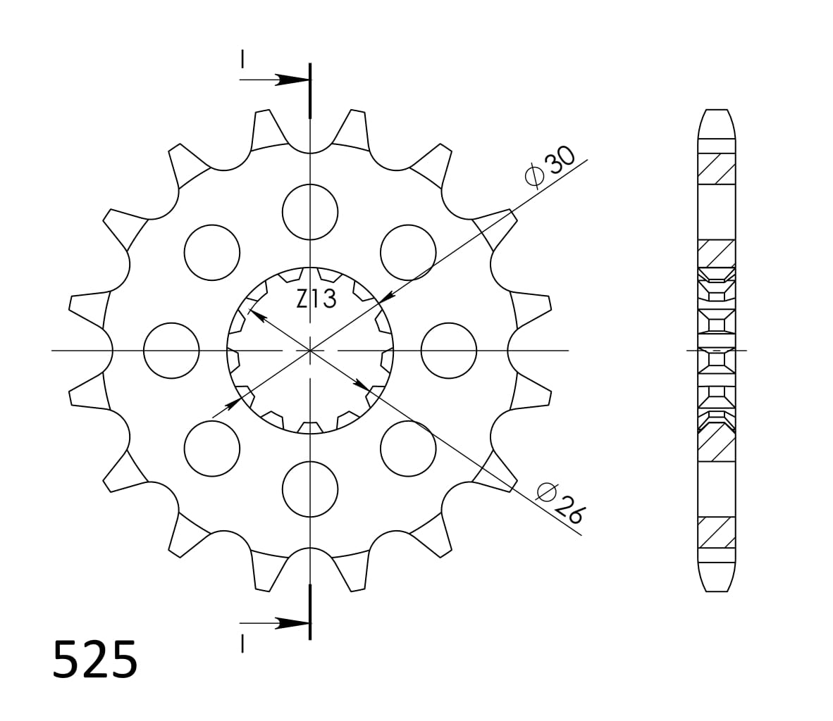 Supersprox Steel Front Sprocket CST-1183:19