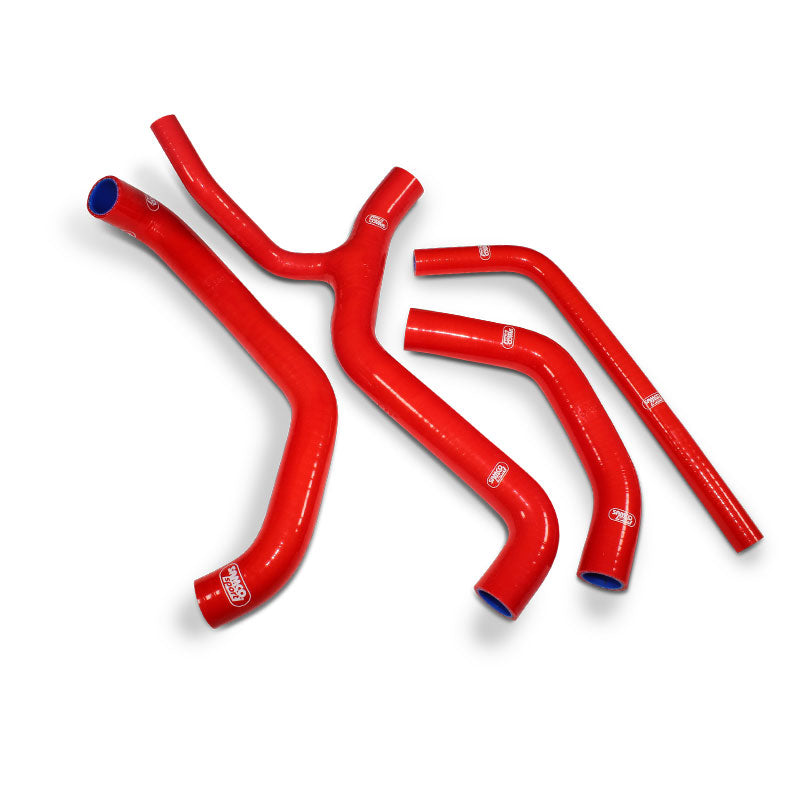 Buy red Samco Sport Silicone Y Race Design Radiator Coolant 4 Hose Kit for Kawasaki ZX-10R 2011-2015 KAW-67