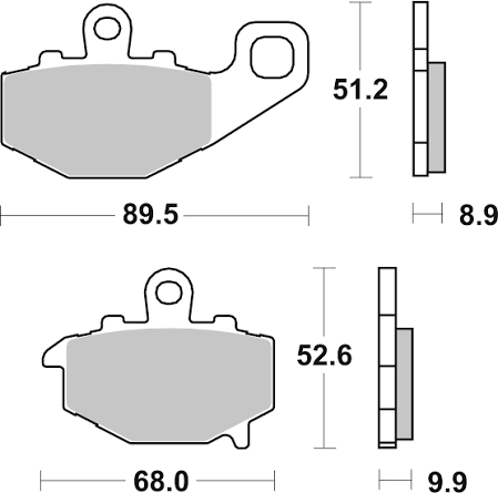 Brembo Sinter Road Brake Pads 07KA16SP - Rear