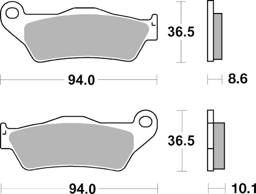 Brembo Sinter Road Brake Pads 07BB28SP - Rear