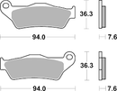 Brembo Sinter Road Brake Pads 07BB04SP - Rear-2