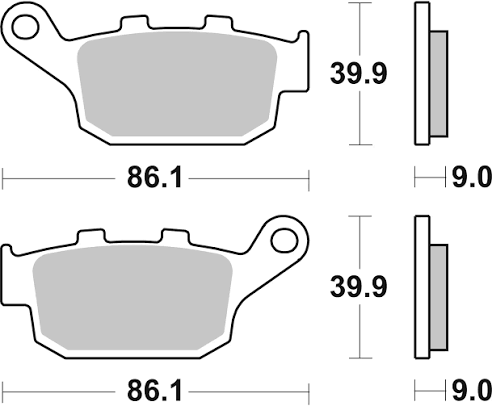Brembo Sinter Road Brake Pads 07HO53SP - Rear