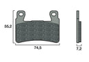 Brembo Sinter Racing Brake Pads 07HO45SR (2x Packs)-2