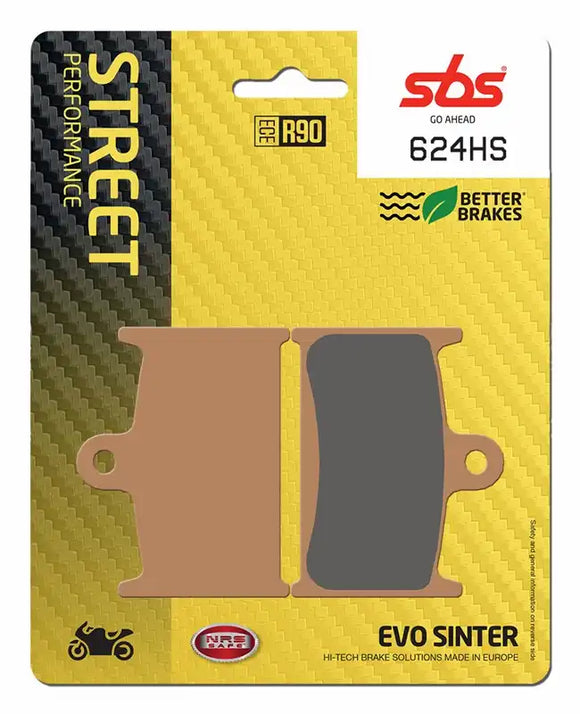 SBS 624HS Street Sinter Brake Pads (Full Front Set - 2 Packs)