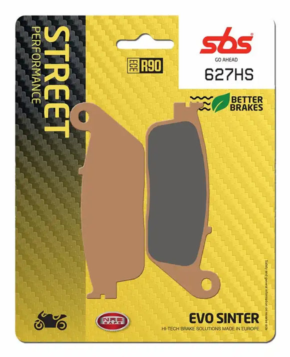 SBS 627HS Sinter Street Brake Pads (Full Front Set - 2 Packs)