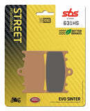 SBS 631HS Street Sinter Brake Pads (Full Front Set - 2 Packs)-3