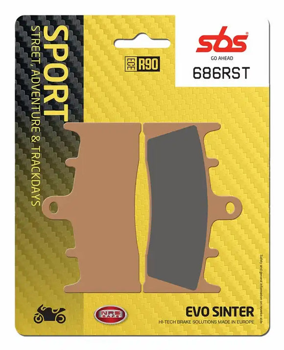 SBS 686RST Racing Sinter Brake Pads (Full Front Set - 2 Packs)