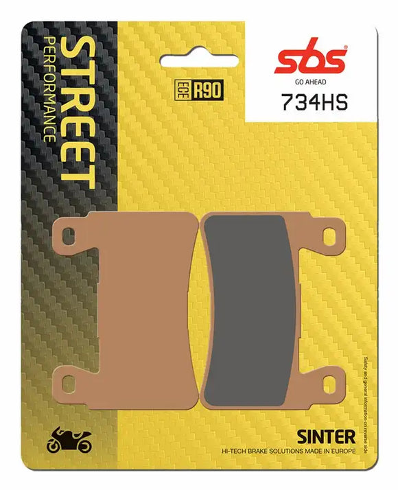 SBS 734HS Street Sinter Brake Pads (Full Front Set - 2 Packs)