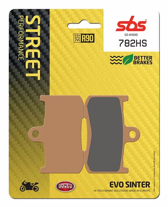 SBS 782HS Street Sinter Brake Pads (Full Front Set - 2 Packs)