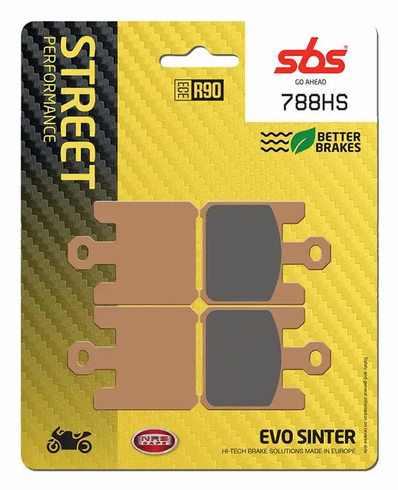SBS 788HS Street Sinter Brake Pads (Full Front Set - 2 Packs)