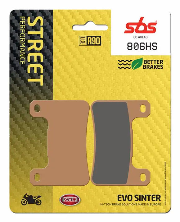 SBS 806HS Street Sinter Brake Pads (Full Front Set - 2 Packs)