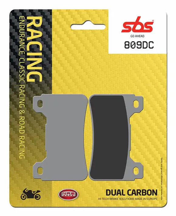 SBS 809DC Dual Carbon Brake Pads (Full Front Set - 2 Packs)